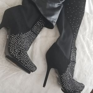 Velvet thigh high booths